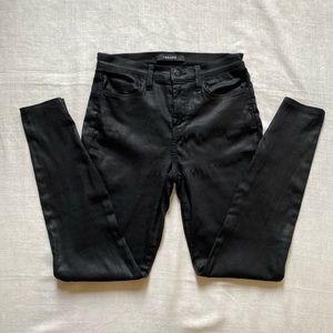 J Brand black jeans with leather look